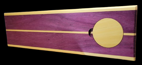 Purpleheart and Yellowheart 3 Track Crib Board